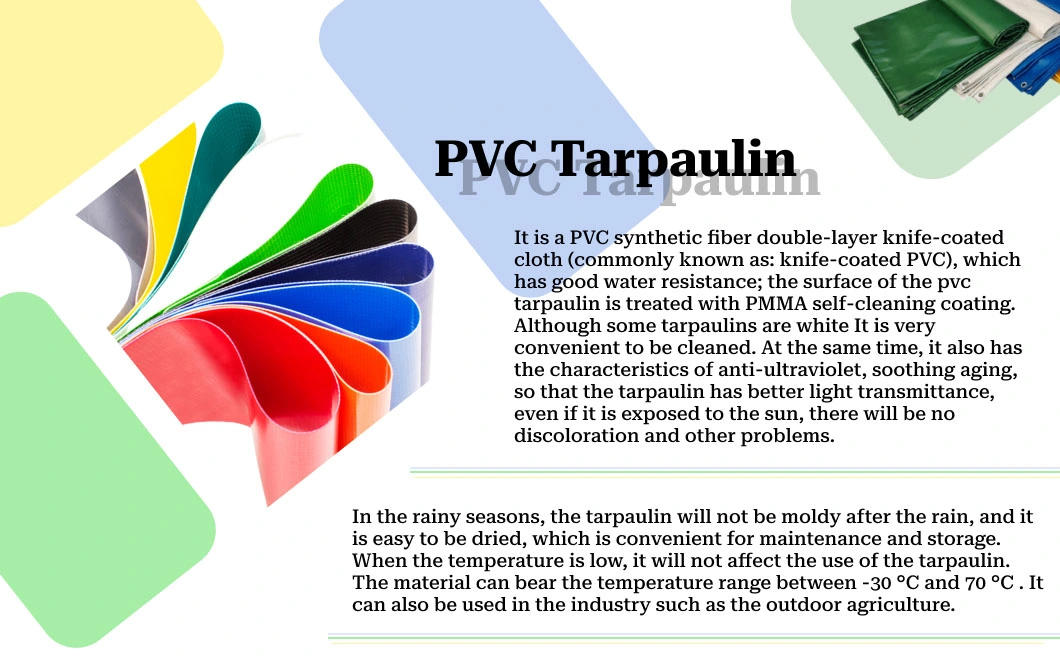 Waterproof PVC Tarpaulin Fabric Industrial PVC Tarpaulin