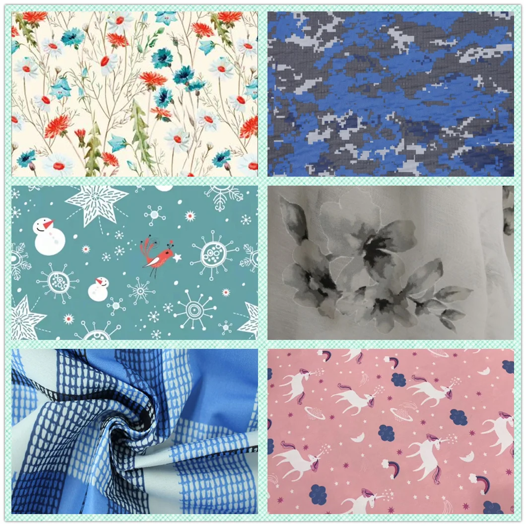 Custom Printed Smooth Silk Satin Fabric Digital Printing 100% Polyester Fabric Textile Material for Dress Shirt