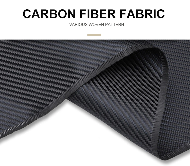 China Factory Wholesale High Strength 1K 3K 6K 12K Plain Twill Weave Carbon Fiber Cloth Fabric
