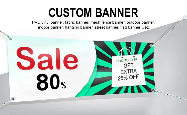 Outdoor Advertising Mesh PVC Banner Printing Full Color Fence Vinyl Mesh Banner