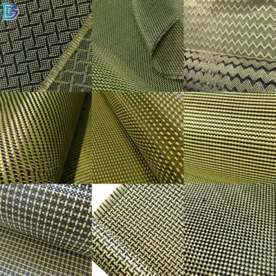 China Factory 3K X-Shape Carbon Aramid Fiber Hybrid Weaving Cross Fabric