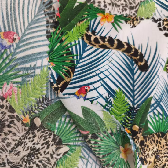 Polyester/Nylon/Spandex Recycled Woven Outdoor Printing Elastic Digital Printed Jacquard Garment Fabric for Coat Down Jacket