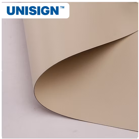 Beige Fiberglass Blockout Roller Blinds Curtain
