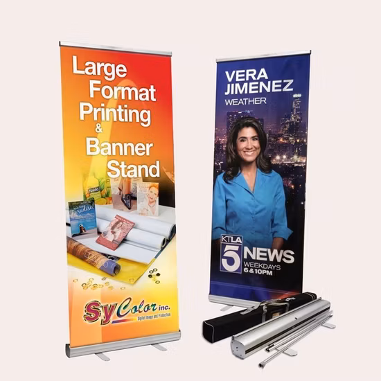 Blockout Textile Polyester Fabric Grey Back Perfect Opacity for Roll-up/X-Banner/Display