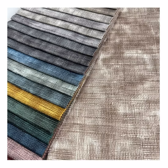Moscow Soft Dubai Fabric 100% Polyester Holland Velvet Dyeing with Printed Upholstery Sofa Furniture Home Textile Fabric